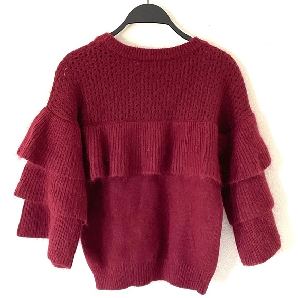 ENDLESS Rose/ Revolve Tiered Layered Flared Sleeves ribbed sweater - Picture 5 of 6